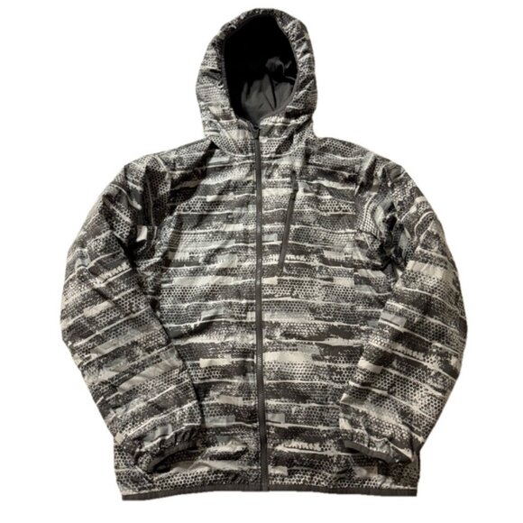 Columbia Grey Pattern Design Spring Fall Lined Waterproof Breathable Jacket Coat - Picture 1 of 12